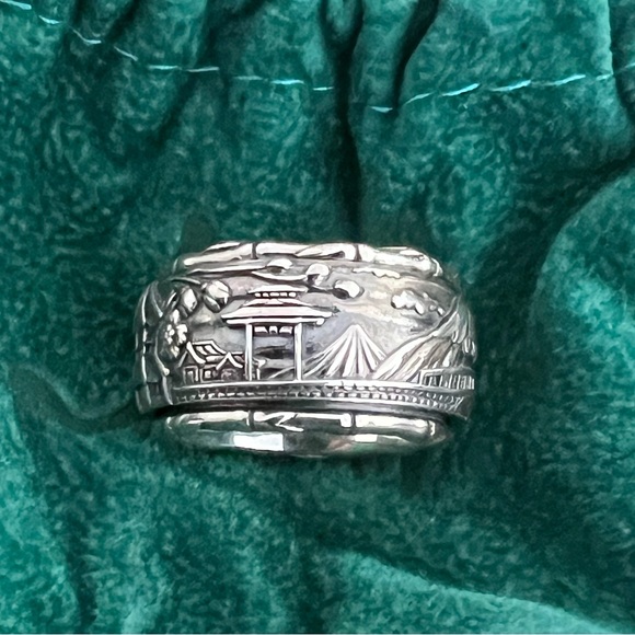 *Sold* NWOT Unique JAI John Hardy Sterling Silver Japanese Scenery Spinner Ring - Picture 8 of 8